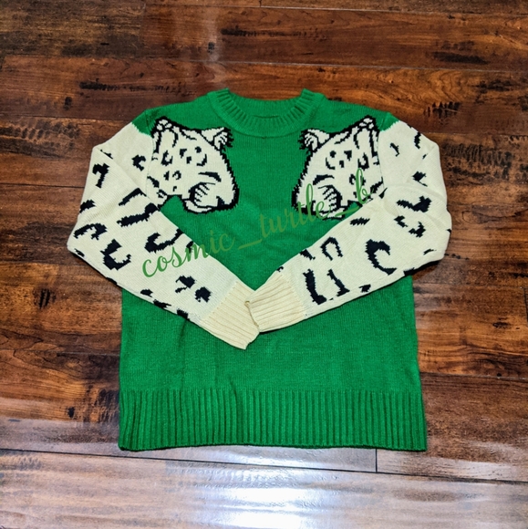 New Leopard Sleeve Ugly Sweater - Picture 3 of 4